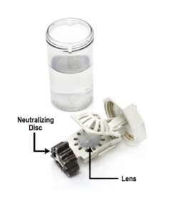 New Contact lens case holder with Disinfecting neutralizing disc